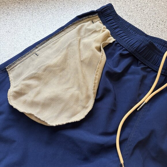 Bamboo Ave Performance Shorts Mens Large L Navy Blue Unlined Stretch Blend - Picture 13 of 16